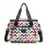 New Oxford Double Layer Cooler Lunch Bag Printed Insulated Thermal Food Picnic Handbag Portable Shoulder Lunch Box Tote