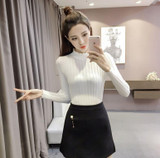 Autumn Winter Women Turtleneck Knitting Basic Sweaters Pullovers Girls Knitted Full Sleeve Knitwear Clothing Tops Women FL2922