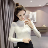 Autumn Winter Women Turtleneck Knitting Basic Sweaters Pullovers Girls Knitted Full Sleeve Knitwear Clothing Tops Women FL2922