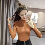 Autumn Winter Women Turtleneck Knitting Basic Sweaters Pullovers Girls Knitted Full Sleeve Knitwear Clothing Tops Women FL2922
