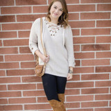 Autumn winter women sweaters and pullovers feminino v-neck long sleeve loose knitted kawaii lace up christmas sweater oversized