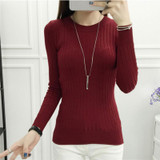 Autumn Winter Women Sweater 2018 New High Elastic Turtleneck Pullovers Female Solid Color Knitted Sweater Lady Slim Tops