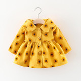Autumn Baby Girls Infants Printed Flower Long Sleeve Hooded Hoody Jacket Princess Cardigan Kids Outwear Coat Casaco Trench S5699