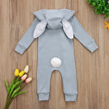 Autumn Baby Girls Boys Long Sleeve Rabbit Romper Newborn Infant Zipper Jumpsuit Sunsuit Clothes Outfits 0-3Years Baby Clothing