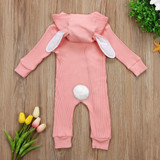 Autumn Baby Girls Boys Long Sleeve Rabbit Romper Newborn Infant Zipper Jumpsuit Sunsuit Clothes Outfits 0-3Years Baby Clothing
