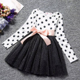 Autumn Baby Girl Dress Kids Polka Dots Children Party Costume For Princess Girls Dresses Casual Clothing 8 Years vestidos infant