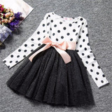 Autumn Baby Girl Dress Kids Polka Dots Children Party Costume For Princess Girls Dresses Casual Clothing 8 Years vestidos infant