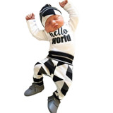 Autumn baby boy clothes long sleeve letter t-shirt+pants+cap newborn 3pcs suit baby girl clothing set infant outfits