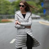Autumn And Winter Warm Thin Duck Down Winter Jacket Women Hood Long Down Coat Down Parka 4 Colors European Style Coats Plus Size