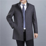 Autumn And Winter Overcoat Men Long Section Mens Wool Coat Casual Stand Collar Men's Woolen Coat Wool &amp; Blends Warm Snow Coats