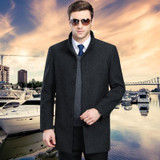 Autumn And Winter Overcoat Men Long Section Mens Wool Coat Casual Stand Collar Men's Woolen Coat Wool &amp; Blends Warm Snow Coats