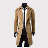 Autumn And Winter Overcoat Men Long Section Men's Casual cotton lapel Men's Woolen Coat Wool &amp; Blends Warm Snow Coats
