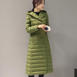 Autumn And Winter New Warm Thin Duck Down Winter Jacket Women Long Down Coat Down Parka 6 Colors European Style Coats Plus Size