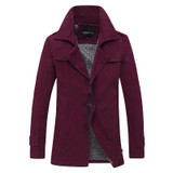 Autumn and winter new men's single breasted jacket lapel personality twill jacket water