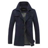 Autumn and winter new men's single breasted jacket lapel personality twill jacket water