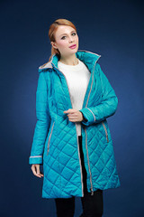 autumn and winter jacket women Multicolor flower-lined hooded long section thin cotton coat European Size 48-58 VLC-V506