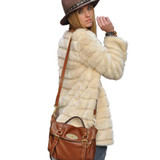 Autumn and Winter Fur coat Jacket and  Large size women's Faux fur coat Women's winter coat Leather grass female
