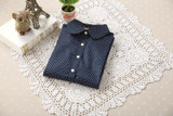 Autumn And Winter Fashion Ladies Office Cotton Shirt Polka Dot Blouse Women Long Sleeve Shirt