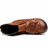Autumn And winter Fashion Genuine Leather Shoes Women's Boots Casual Women Thick Heels Handmade Woman Ankle Boots Autumn And winter Fashion Genuine Leather Shoes Women's Boots Casual Women Thick Heels Handmade Woman Ankle Boots