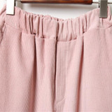 Autumn and winter fashion casual loose corduroy elastic waist pantyhose harem pants for women