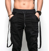 Hip Hop Fashion Men's Pants Justin Bieber Harem with Zippers Drop Crotch Pants  Mens Joggers Black