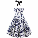 HimanJie Retro Vintage Style Sleeveless 3D Skull Floral Printed 2017 Summer Women Dress Halter Plus Size Party Sexy Casual Dress HimanJie Retro Vintage Style Sleeveless 3D Skull Floral Printed 2017 Summer Women Dress Halter Plus Size Party Sexy Casual Dress