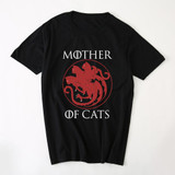 Hillbilly New Fashion T-shirts Casual Mother of Cats Casual Funny Tees Tshirts Tops &amp; Tees Short Sleeve Women's Black T Shirts