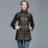 HIJKLNL Plus Size 4xl camperas mujer abrigo Women Winter Long Ultra Light Down Jacket Coat Female Duck Down Jacket Parka NA221