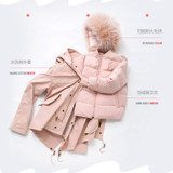 HIJKLNL Puffer Jakcet Women Korean Detachable Thick Down Jacket 2017 Winter Hooded Fur Collar Duck Down Coat Parka Mujer NA368