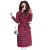 HIJKLNL Long Down Jacket 2017 New Plus Size Hooded Ultra Thin Down Jacket Women Winter Duck Down Coat Female Overcoat LH1269