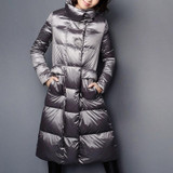 HIJKLNL daunenmantel Women Winter Long Duck Down Jacket and Coat Warm Turtleneck Feather Puffer Jacket Parka Coat casaco QN709