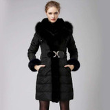 HIJKLNL 2017 New Women Down Jackets Long Winter Overcoats With Real Fox Fur Down Parkas Female Hooded Down Coats Thick PL180