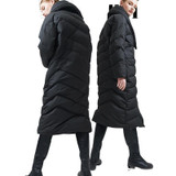 HIJKLNL 2017 New Winter Down Jacket For Women Down Coat Long Female Irregular Down Parkas Black 90% White Duck Thick Coats LZ450