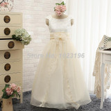 HighBuy 2017 Girls First Communion Dresses Princess White Flower Girl Dresses Girl Formal Party Dresses vestidos de comunion