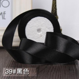 High-quality 2.5cm Width Satin Ribbons Wedding Party Decoration Gift Craft Sewing art Fabric Ribbon Cloth Tape DIY -1 Yard/pcs