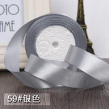 High-quality 2.5cm Width Satin Ribbons Wedding Party Decoration Gift Craft Sewing art Fabric Ribbon Cloth Tape DIY -1 Yard/pcs