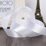 High-quality 2.5cm Width Satin Ribbons Wedding Party Decoration Gift Craft Sewing art Fabric Ribbon Cloth Tape DIY -1 Yard/pcs
