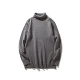 High-grade New 2017 Autumn Winter Youth Turtleneck Sweater Men Knitted Sweater High Elastic Mens Sweaters Pullovers XXL