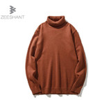 High-grade New 2017 Autumn Winter Youth Turtleneck Sweater Men Knitted Sweater High Elastic Mens Sweaters Pullovers XXL