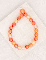 High-Energy Orange Agate Wrist Mala