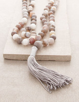 High-Energy Botswana Agate Mala