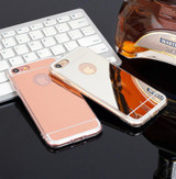 Cases For iPhone 5 5s SE 6 6s 7 Plus Luxury Mirror TPU Capa Soft Silicone Case Protector Shell Cover For iPhone 7 Plus 4 4S