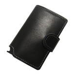 CaseKey Free Shipping Antitheft Men Wallet Leather Mini RFID Wallets Automatic Aluminiun Credit Card Holder Pop Up Card Case