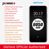 Case+Glass)gifts! Ulefone Power 2 Mobile Phone 4G 6050mAh Fingerprint 5.5" FHD Android 7.0 Octa Core MT6750T 4GB+64GB 13MP