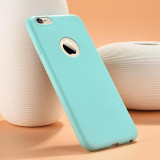 Case For iPhone 6 6S 6/6S 7 Plus 5 5S SE Candy Colors Soft TPU Silicon Phone Cases For iPhone 6 7 Plus Coque With Logo Window