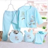 Cartoon Underwear 100% Cotton Newborn Baby 0-3M Clothing Set Brand Baby Boy/Girl Clothes 5pcs/set