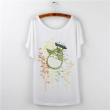 Cartoon Totoro T Shirt Women Print harajuku 2017 Fashion Short Sleeve T-shirts Women Graphic Tees Tops Female Tshirt Camisetas