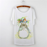 Cartoon Totoro T Shirt Women Print harajuku 2017 Fashion Short Sleeve T-shirts Women Graphic Tees Tops Female Tshirt Camisetas