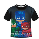 Cartoon T Shirt PJ MASKS Short Sleeve T-shirt Baby Girl Kids Clothes Boys Cotton Summer Tees Children Clothing Kids Tops
