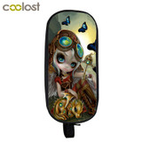 Cartoon Punk Gothic Girls Cosmetic Cases Pencil Holder Kids Gift Bag Children Case Boys Girls School Supplies Cases makeup bags